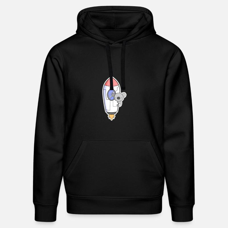 Fusée Koala en orbite - Sweat à capuche bio DRUMMER Stanley/Stella Unisexe - noir