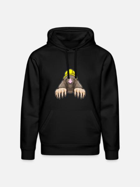 Maulwurf Bergarbeiter Bergbau - Stanley/Stella Unisex Bio-Hoodie DRUMMER  - Schwarz