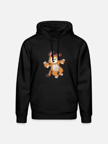 Dog Bunny Ears - Stanley/Stella DRUMMER Unisex Organic Hoodie - black