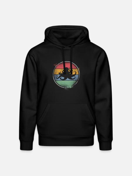 Ośmiornica Octopus Octopus Zwierzę morskie - Ekologiczna bluza z kapturem typu unisex Stanley/Stella DRUMMER  - czarny
