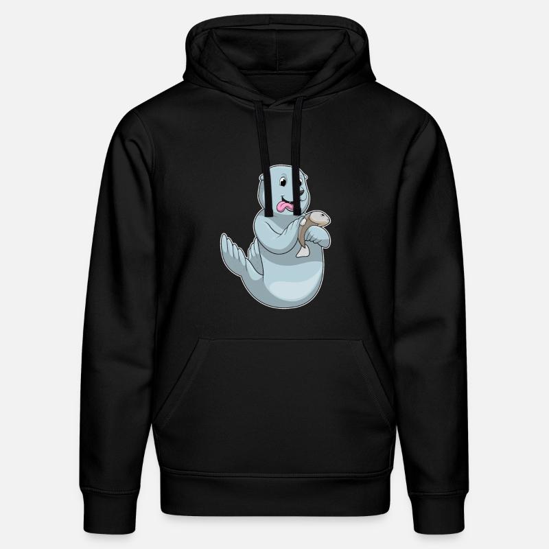 Sceller avec du poisson - Sweat à capuche bio DRUMMER Stanley/Stella Unisexe - noir