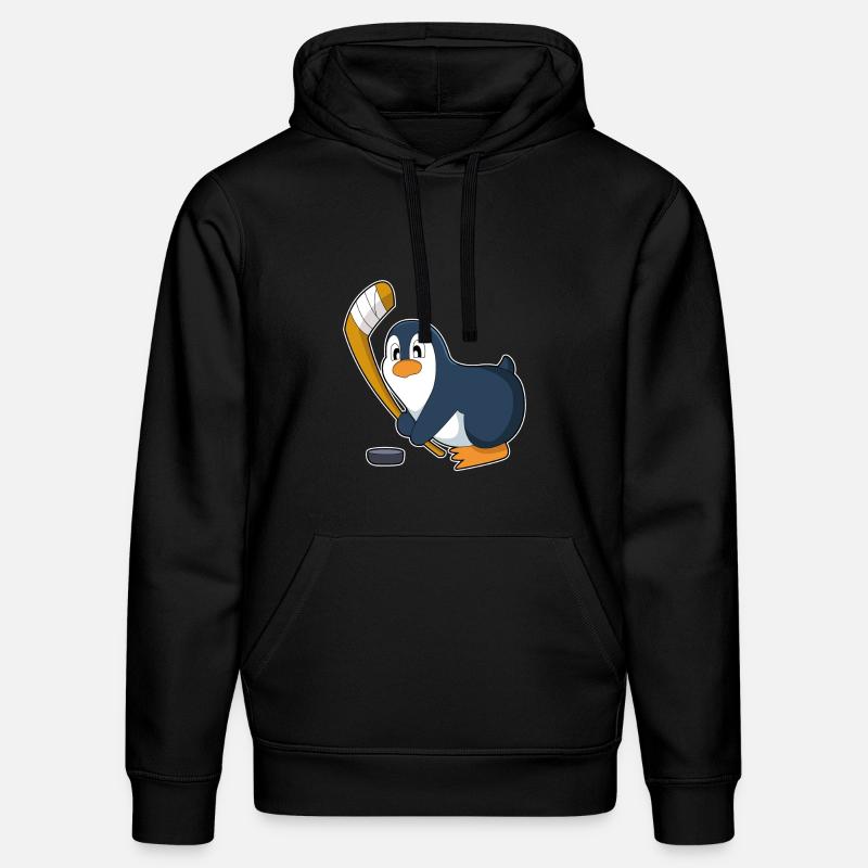 Pinguin Eishockey Eishockeyschläger - Stanley/Stella Unisex Bio-Hoodie DRUMMER  - Schwarz