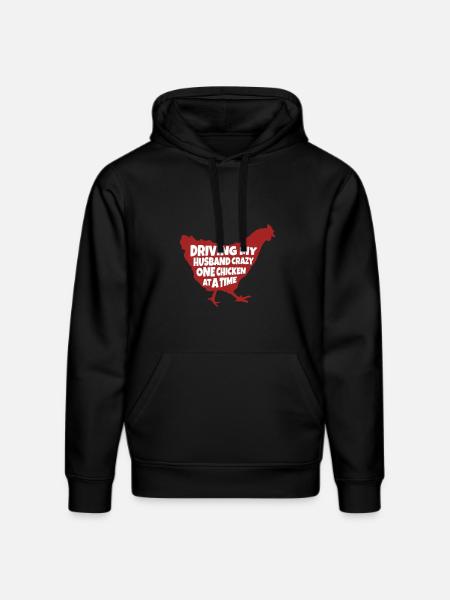 Driving My Husband Crazy One Chicken-backyard - Stanley/Stella DRUMMER Unisex Organic Hoodie - black