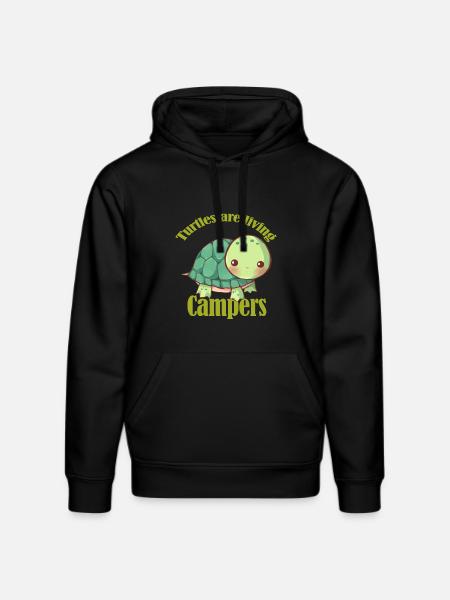 Turtles are living caravans - Stanley/Stella DRUMMER Unisex Organic Hoodie - black