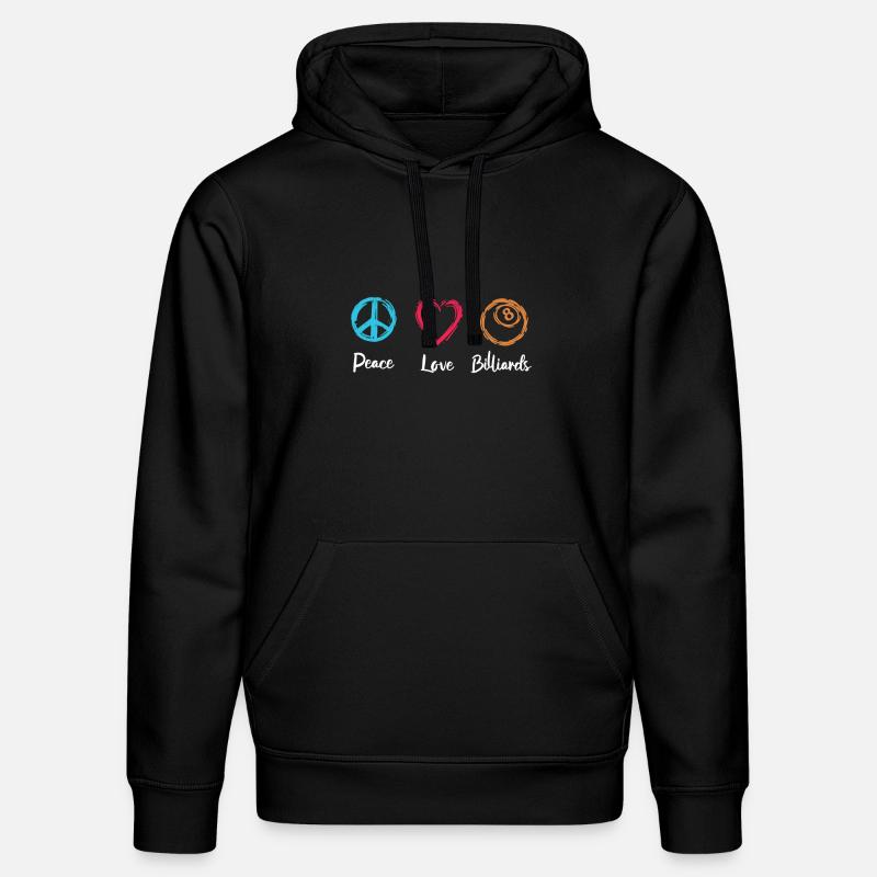 Peace Love Billard - Sweat à capuche bio DRUMMER Stanley/Stella Unisexe - noir