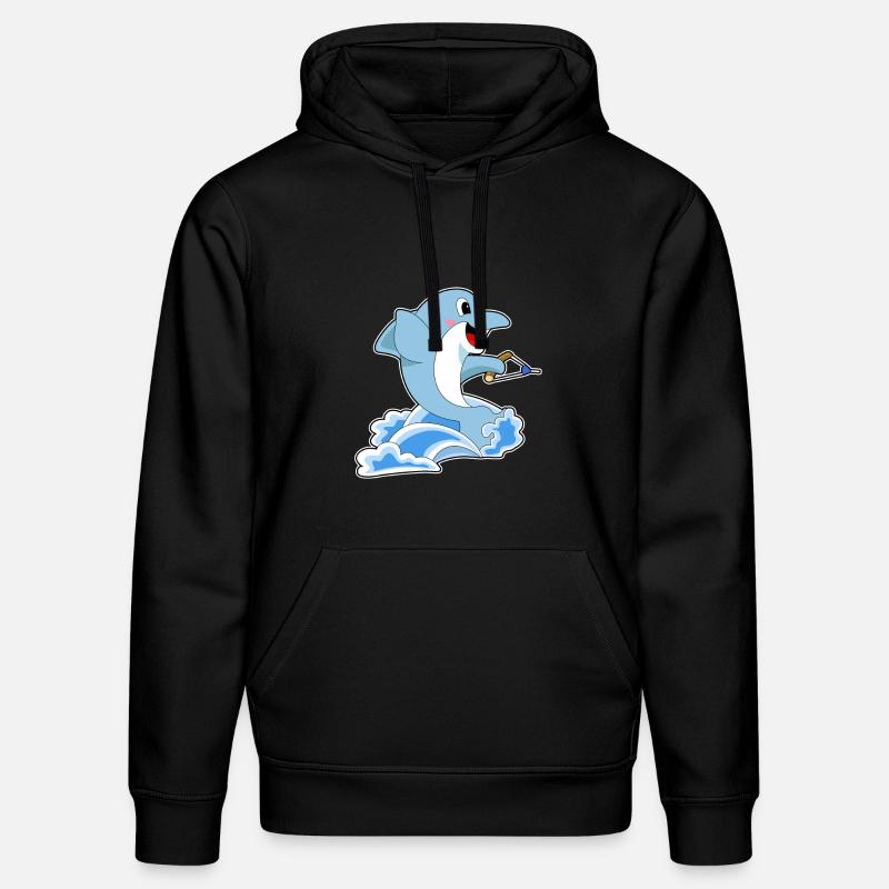 Ski nautique dauphin - Sweat à capuche bio DRUMMER Stanley/Stella Unisexe - noir