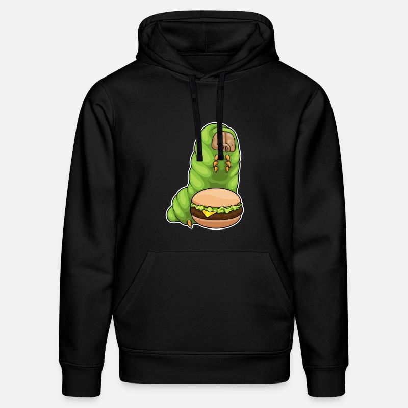 Raupe Cheeseburger - Stanley/Stella Unisex Bio-Hoodie DRUMMER - Schwarz