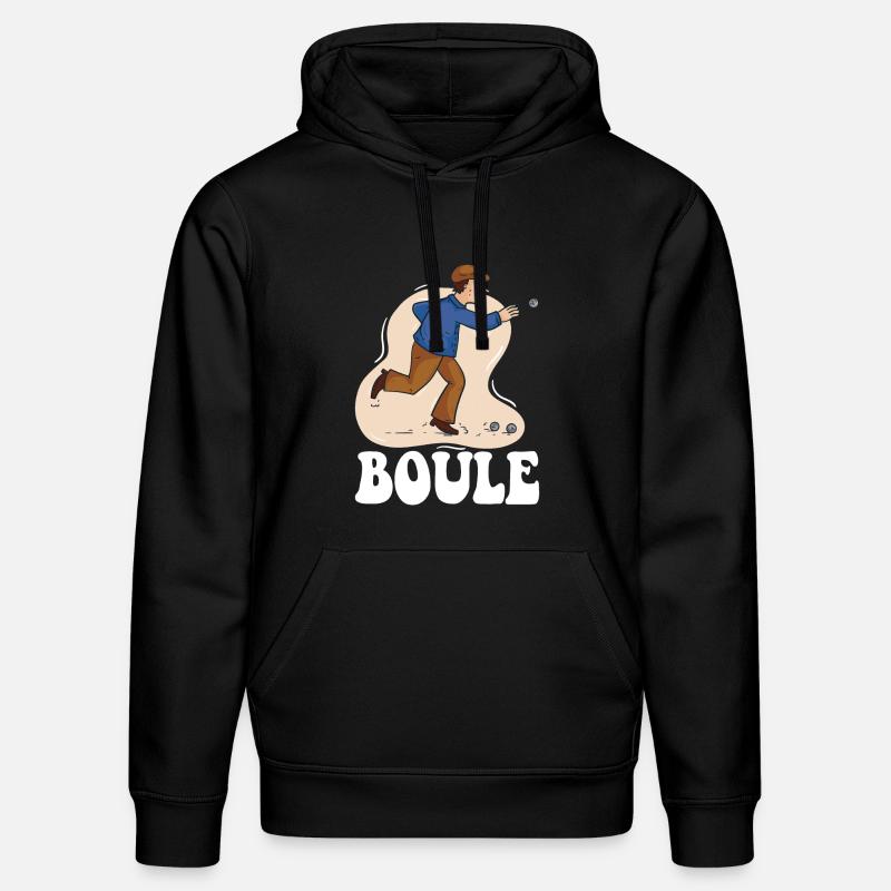 Boule boule pour boules pétanque - Sweat à capuche bio DRUMMER Stanley/Stella Unisexe - noir