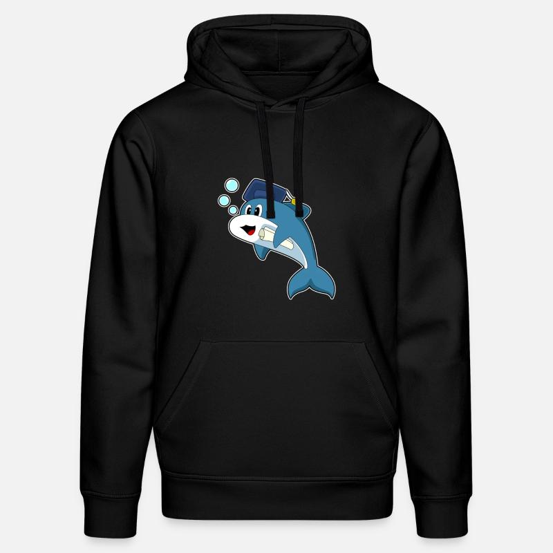 Diplôme d’étudiant Dolphin - Sweat à capuche bio DRUMMER Stanley/Stella Unisexe - noir