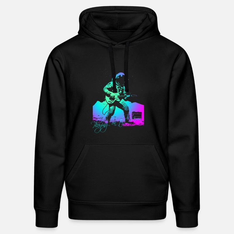 Jouer sur la Lune - Sweat à capuche bio DRUMMER Stanley/Stella Unisexe - noir