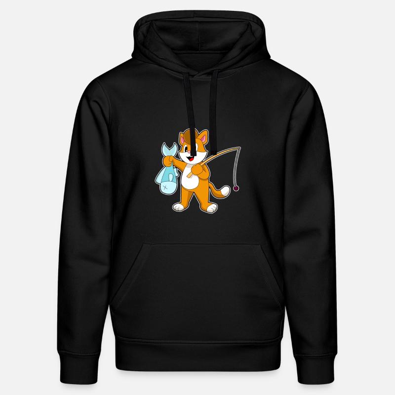 Pêche au chat pêcheur - Sweat à capuche bio DRUMMER Stanley/Stella Unisexe - noir