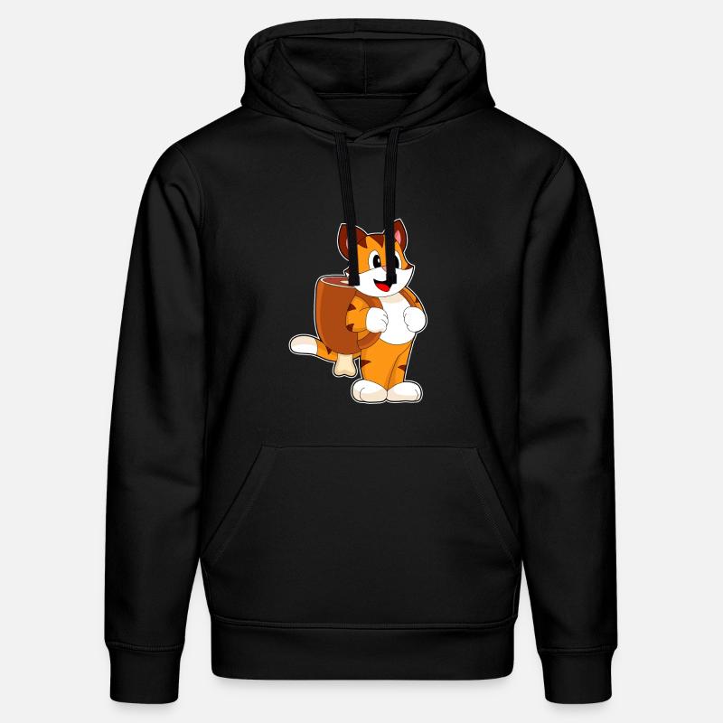 Tiger Fleisch Rucksack - Stanley/Stella Unisex Bio-Hoodie DRUMMER  - Schwarz