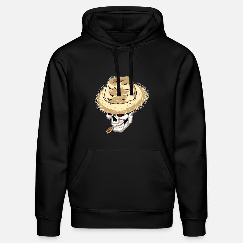 Skull Farmer Blé - Sweat à capuche bio DRUMMER Stanley/Stella Unisexe - noir
