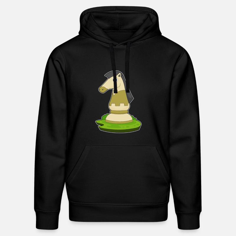 Schachfigur Springer Schach - Stanley/Stella Unisex Bio-Hoodie DRUMMER  - Schwarz