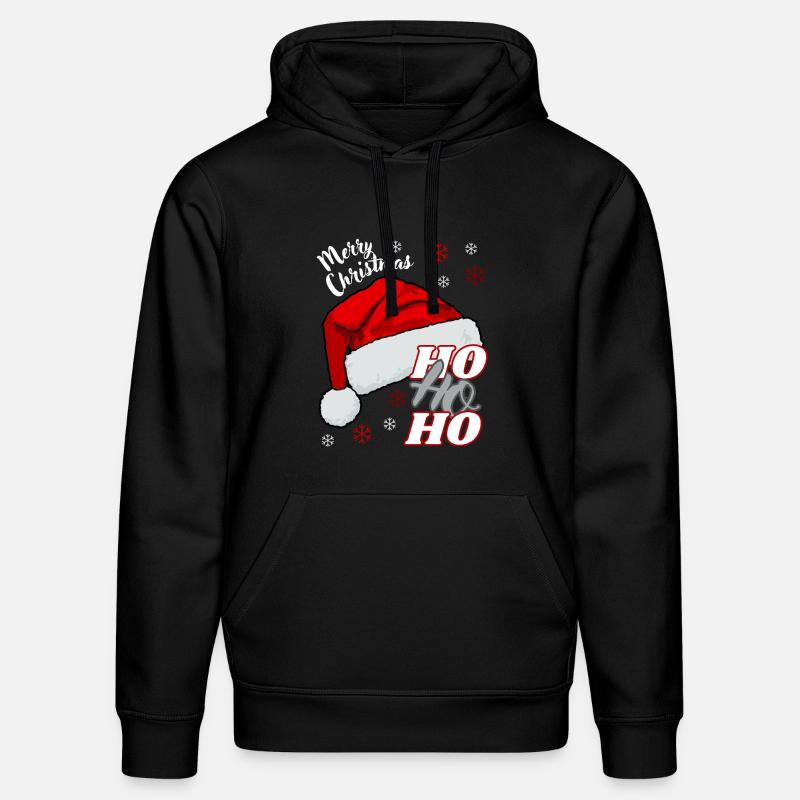 Joyeux Noël HO HO HO - Sweat à capuche bio DRUMMER Stanley/Stella Unisexe - noir