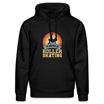Rollschuhlaufen Liebe - Stanley/Stella Unisex Bio-Hoodie DRUMMER  - Schwarz - Vorne - Marisol (170cm) & Nik (191cm)