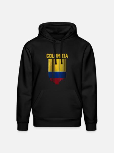 Flag of Colombia, Colombian pride - Stanley/Stella DRUMMER Unisex Organic Hoodie - black