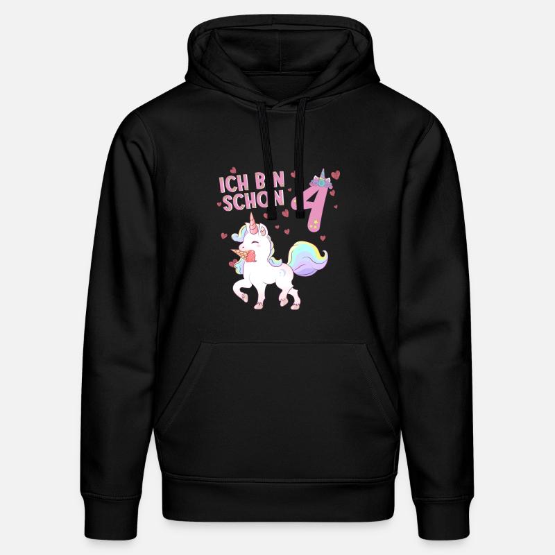 ich bin schon 4 - Stanley/Stella Unisex Bio-Hoodie DRUMMER  - Schwarz