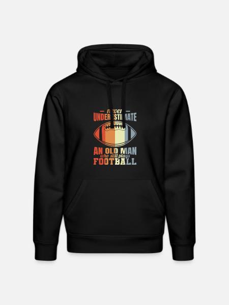 Old Football Player - Stanley/Stella DRUMMER Unisex Organic Hoodie - black