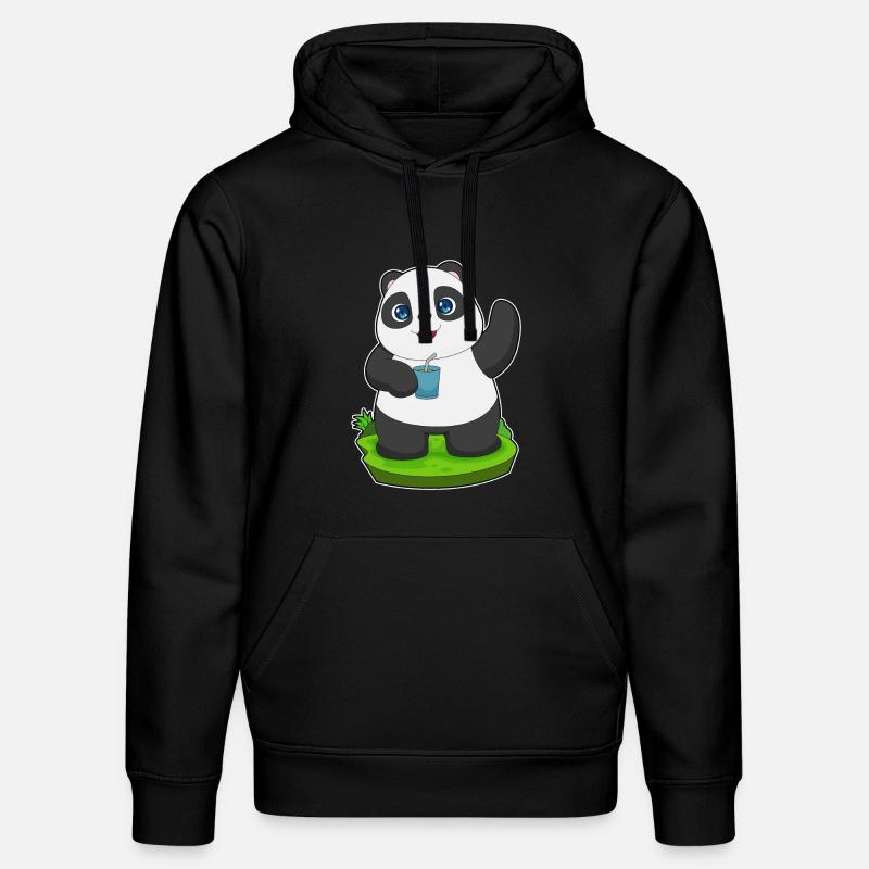 Panda Saft - Stanley/Stella Unisex Bio-Hoodie DRUMMER  - Schwarz