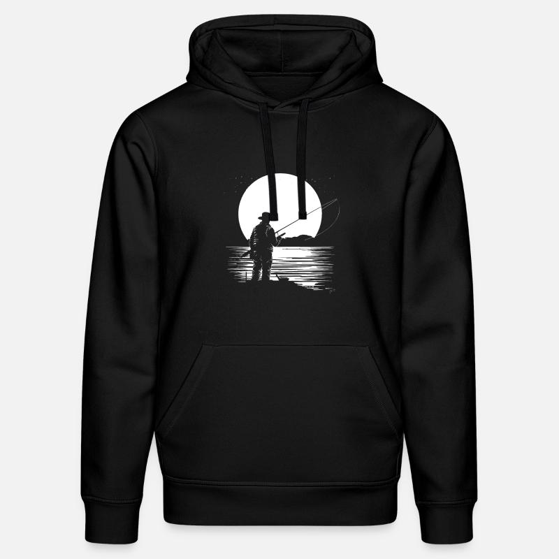 Graphiques de pêche - Sweat à capuche bio DRUMMER Stanley/Stella Unisexe - noir