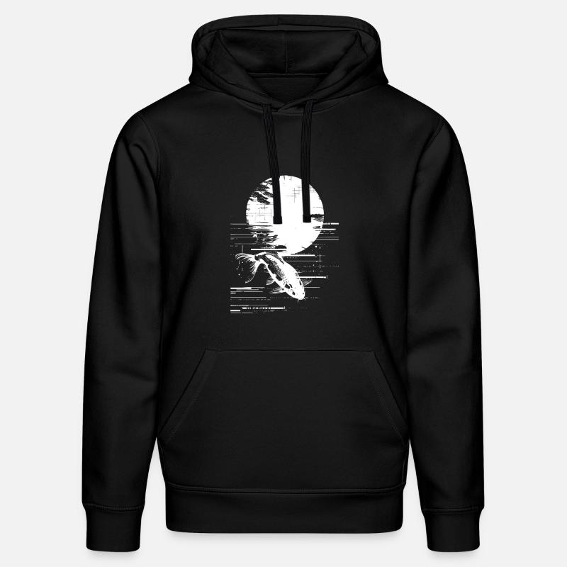 Dessin de pêche - Sweat à capuche bio DRUMMER Stanley/Stella Unisexe - noir