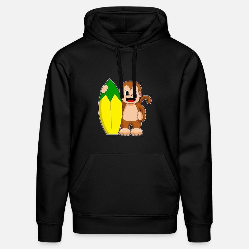 Monkey Banana Surf - Sweat à capuche bio DRUMMER Stanley/Stella Unisexe - noir