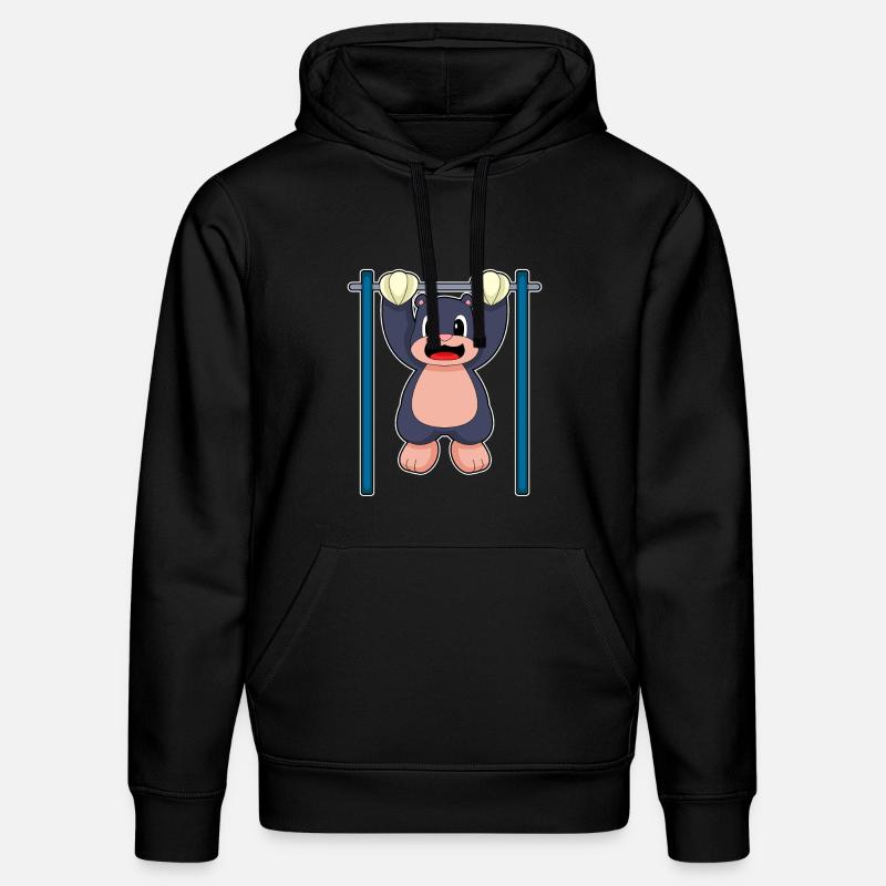 Mole Bodybuilder Pull-ups Bodybuilding - Stanley/Stella DRUMMER Unisex Organic Hoodie - black