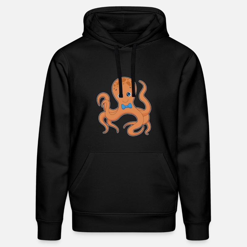 Octopus Gentleman Noeud papillon - Sweat à capuche bio DRUMMER Stanley/Stella Unisexe - noir
