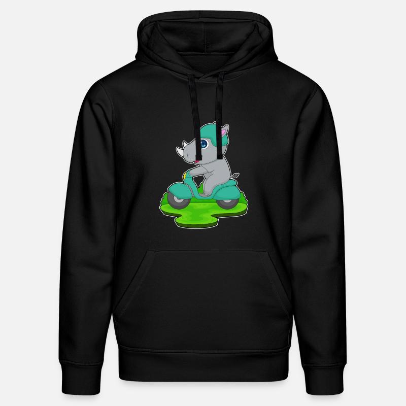 Nashorn Motorroller - Stanley/Stella Unisex Bio-Hoodie DRUMMER  - Schwarz