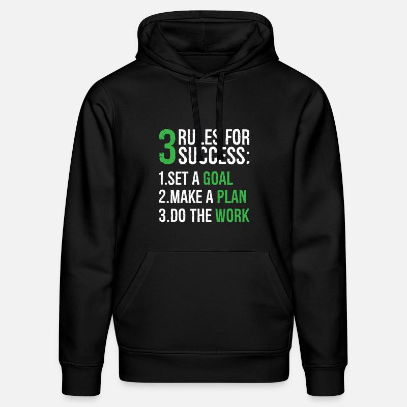 3 règles pour réussir - Sweat à capuche bio DRUMMER Stanley/Stella Unisexe - noir