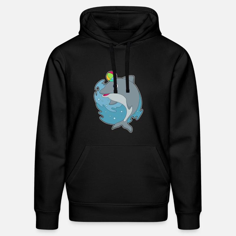 Water-polo Dolphin - Sweat à capuche bio DRUMMER Stanley/Stella Unisexe - noir