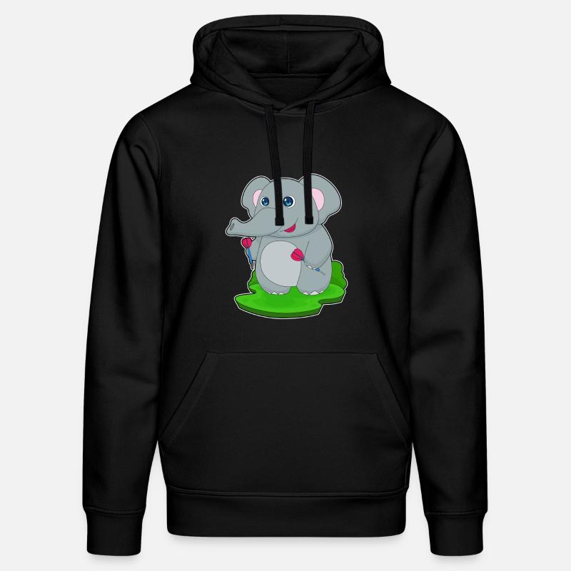 Fléchette éléphant Fléchette - Sweat à capuche bio DRUMMER Stanley/Stella Unisexe - noir