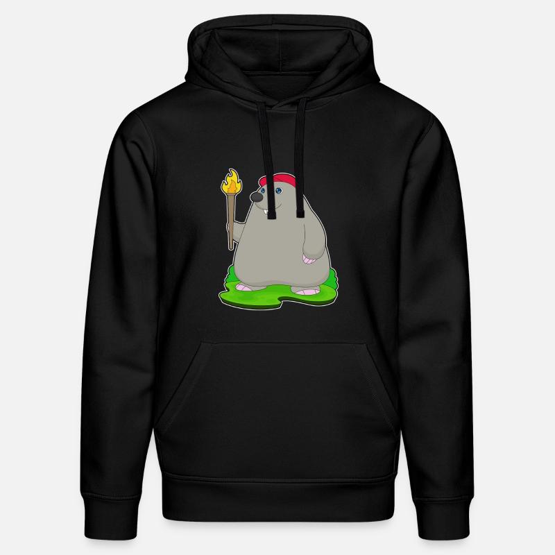 Maulwurf Fackel - Stanley/Stella Unisex Bio-Hoodie DRUMMER  - Schwarz