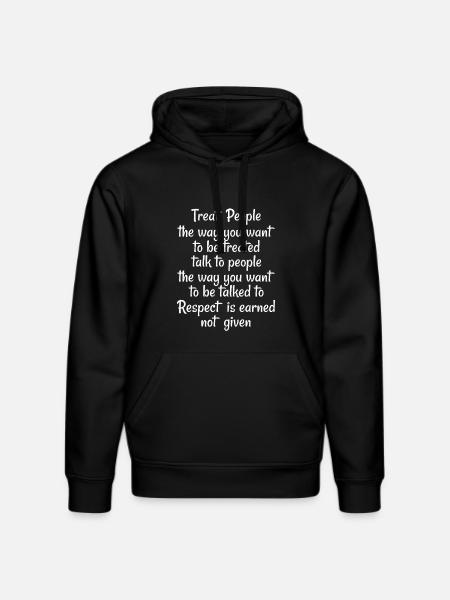 Treat people the way you want to be treated talk - Stanley/Stella DRUMMER Unisex Organic Hoodie - black