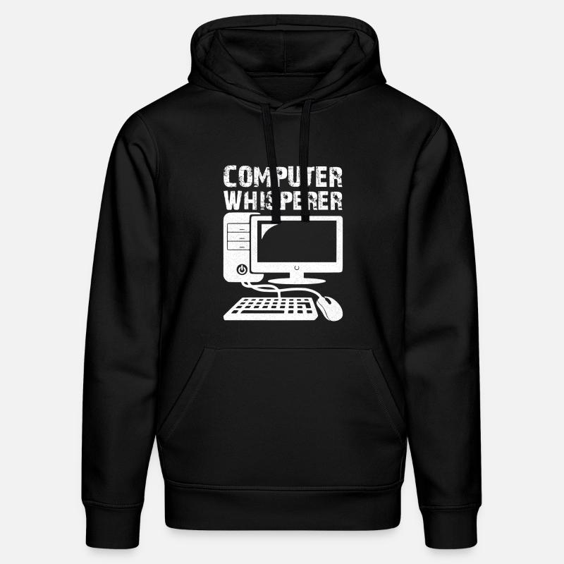 computer whisperer - Stanley/Stella Unisex Bio-Hoodie DRUMMER  - Schwarz