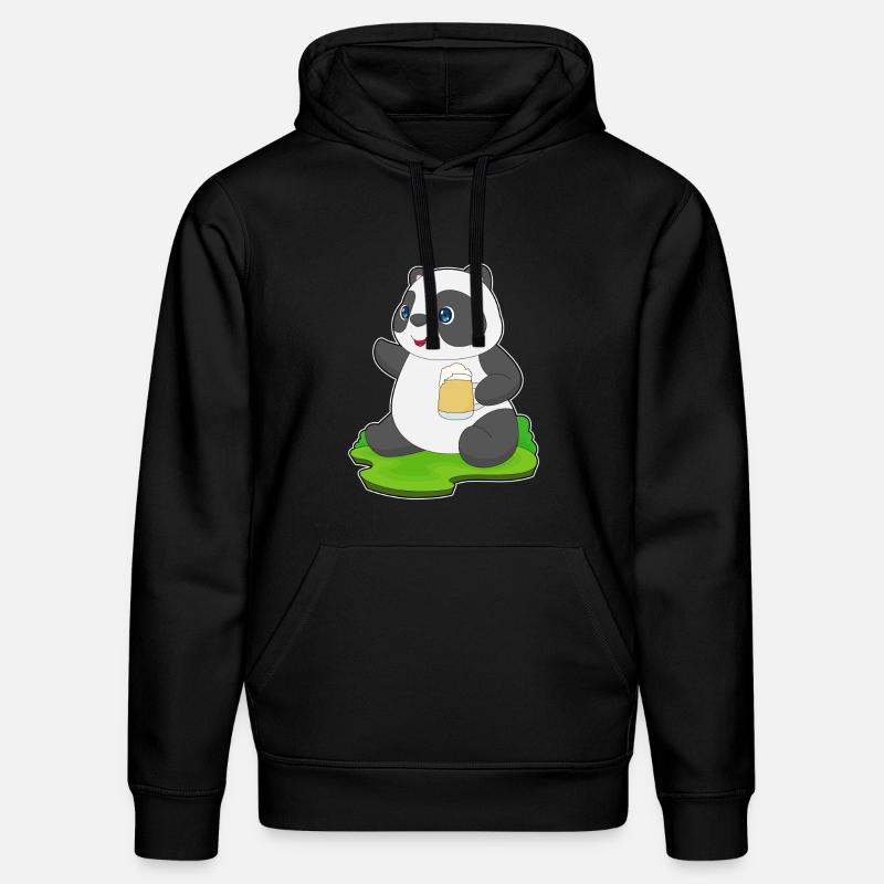 Panda Bier - Stanley/Stella Unisex Bio-Hoodie DRUMMER - Schwarz