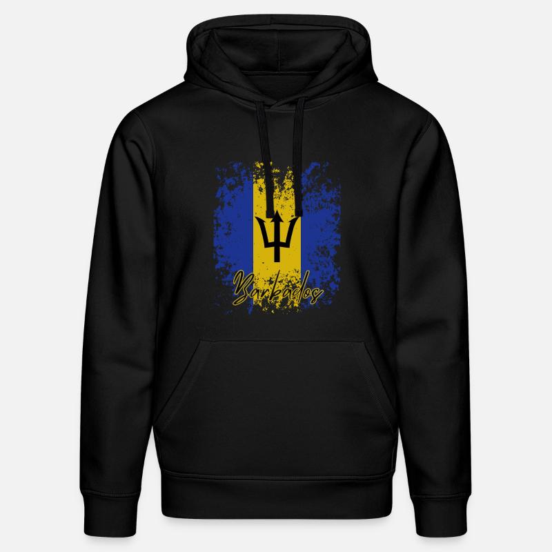 Drapeau de la Barbade, fierté barbadienne - Sweat à capuche bio DRUMMER Stanley/Stella Unisexe - noir