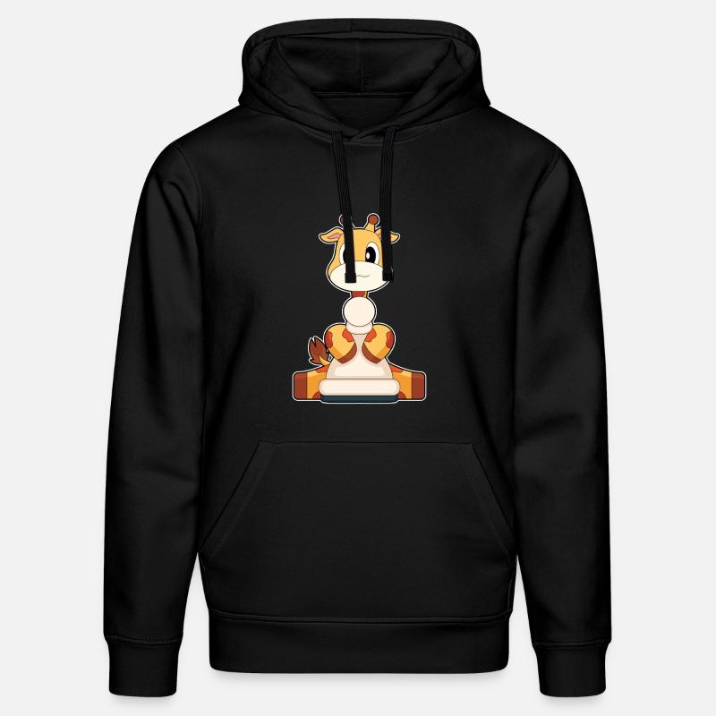 Giraffe Schachfigur Bauer Schach - Stanley/Stella Unisex Bio-Hoodie DRUMMER - Schwarz