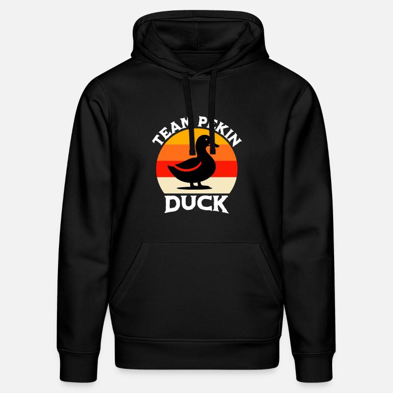 Équipe Canard laqué - Sweat à capuche bio DRUMMER Stanley/Stella Unisexe - noir