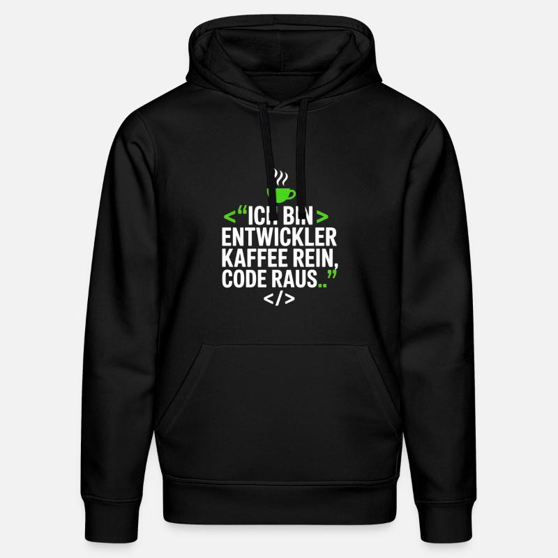 Développeur Café Dicton - Sweat à capuche bio DRUMMER Stanley/Stella Unisexe - noir