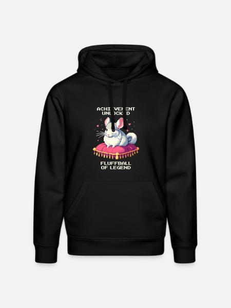 Saavutus: Legendaarinen pörröpallo | Chinchilla - Stanley/Stella DRUMMER unisex luomuhuppari - musta