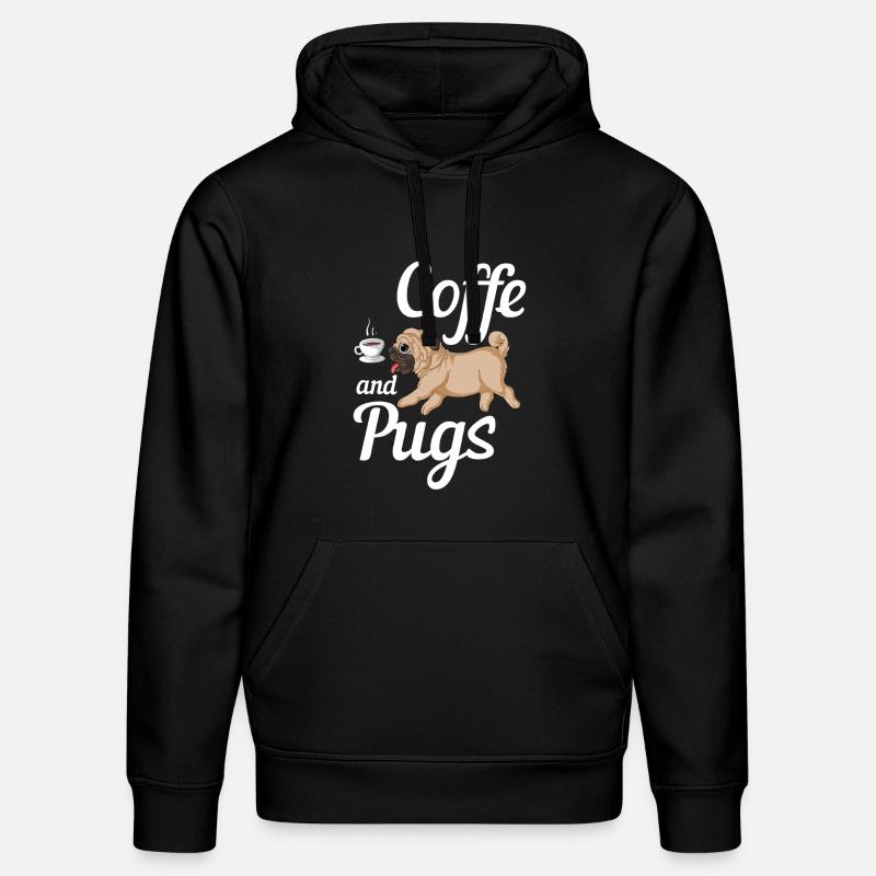 Kaffee und Möpse Tee - Stanley/Stella Unisex Bio-Hoodie DRUMMER  - Schwarz