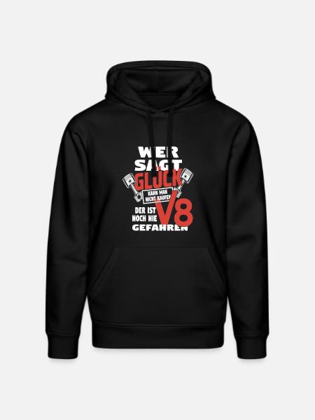 V8 muscle-car power - Stanley/Stella DRUMMER Unisex Organic Hoodie - black