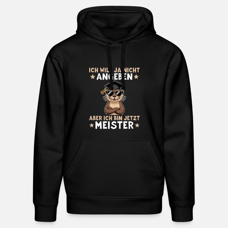Maîtrise réussie - Otter Master Degree - Sweat à capuche bio DRUMMER Stanley/Stella Unisexe - noir