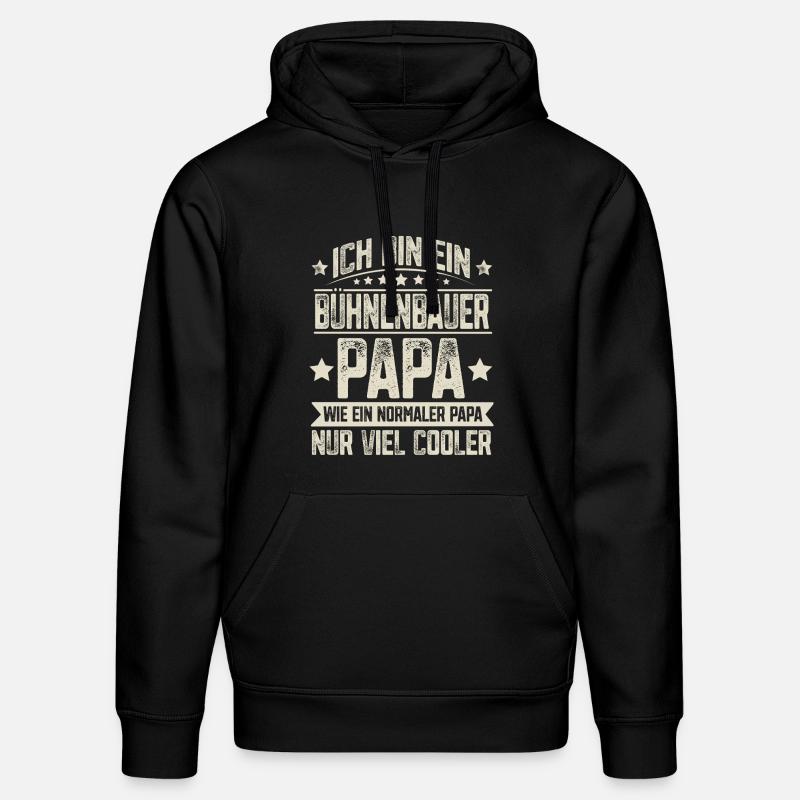 Bâtisseur de scène Papa - Sweat à capuche bio DRUMMER Stanley/Stella Unisexe - noir