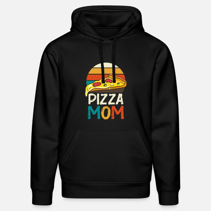 Pizza Mom Slice Retro - Sweat à capuche bio DRUMMER Stanley/Stella Unisexe - noir