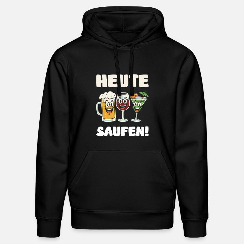 Chemise d’alcool - Sweat à capuche bio DRUMMER Stanley/Stella Unisexe - noir