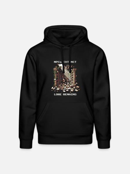 NPCs gone, lore stays | Post-apocalyptic - Stanley/Stella DRUMMER Unisex Organic Hoodie - black