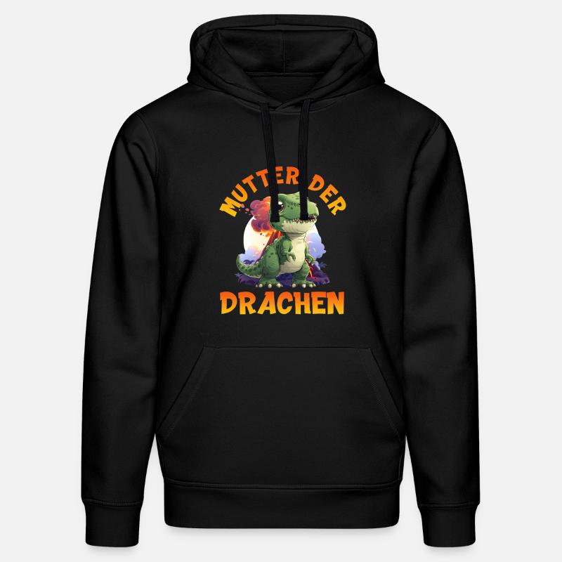 Futures mamans MÈRE DES DRAGONS Drôle - Sweat à capuche bio DRUMMER Stanley/Stella Unisexe - noir